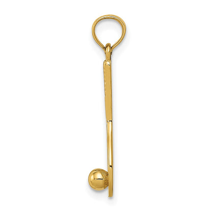 10k Tennis Racquet and Ball Charm