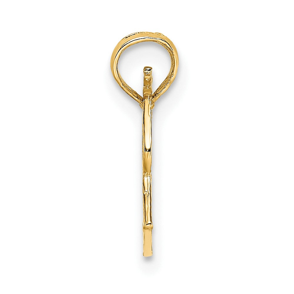 10K Textured Megaphone with Handle Pendant