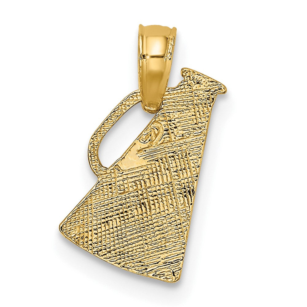 10K Textured Megaphone with Handle Pendant