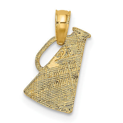 10K Textured Megaphone with Handle Pendant
