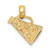 10K Textured Megaphone with Handle Pendant