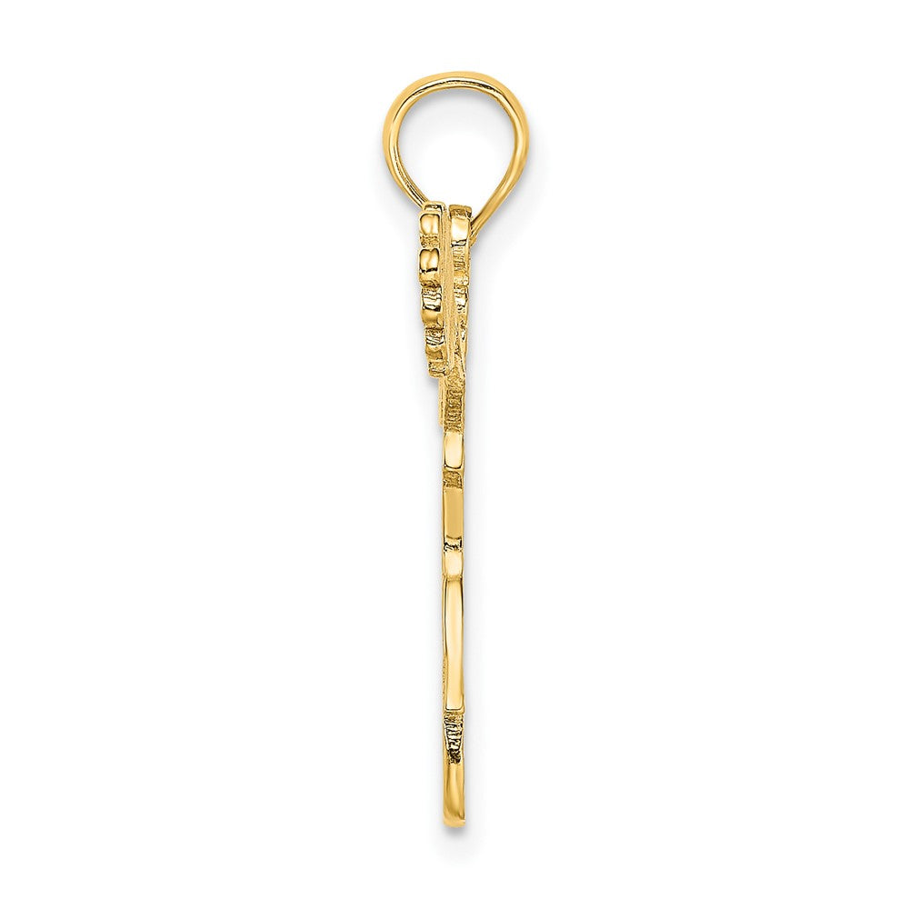 10k Cheerleader Jumping with Pom-Poms Charm