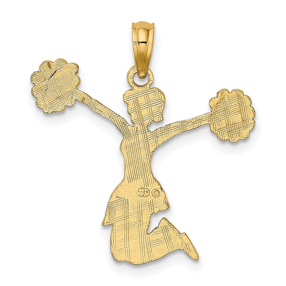 10k Cheerleader Jumping with Pom-Poms Charm