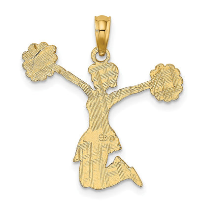 10k Cheerleader Jumping with Pom-Poms Charm