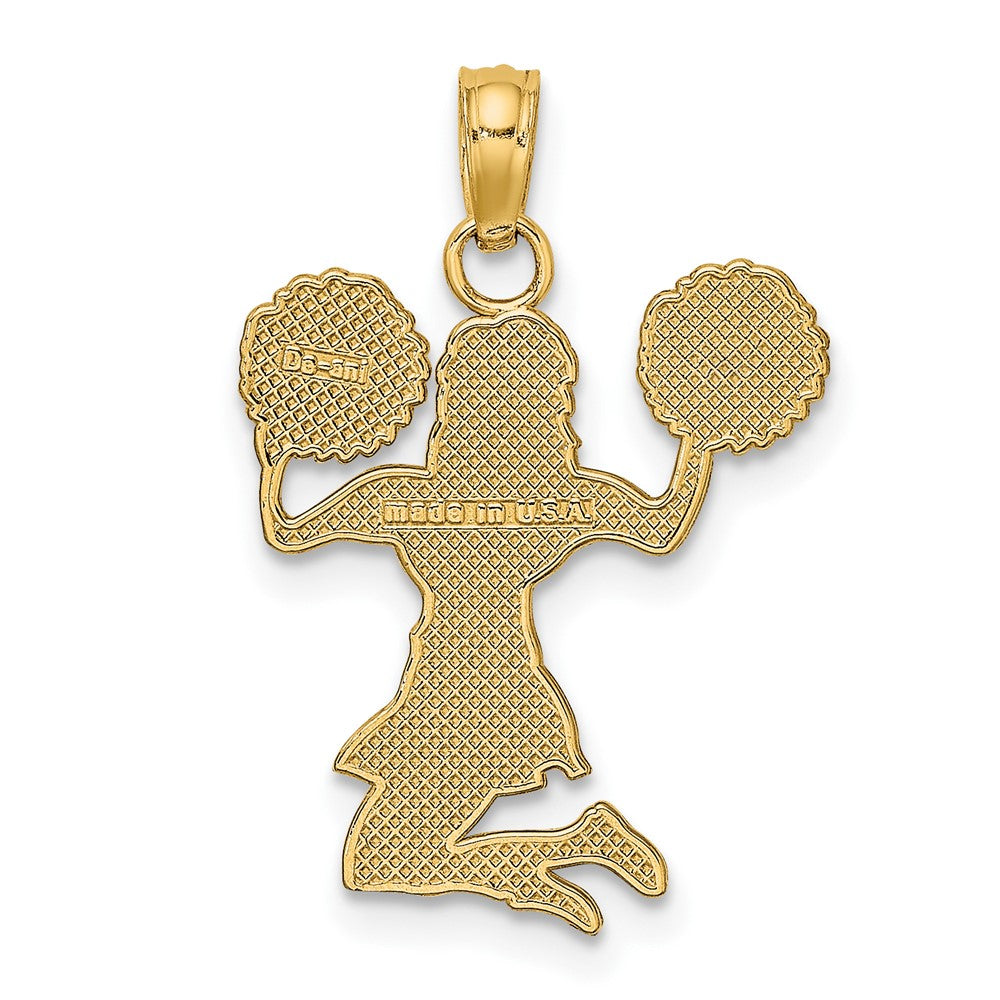10K Cheerleader Jumping with Pom-Poms Pendant