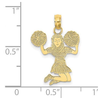 10K Cheerleader Jumping with Pom-Poms Pendant