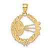 10k Dart Board and Darts in Wreath Charm