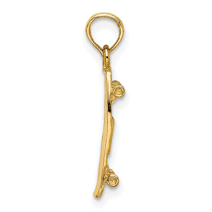 10K 3-D Skate Board Charm