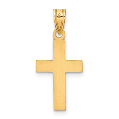 10K Polished Latin Cross Charm