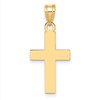 10K Polished Cross Charm