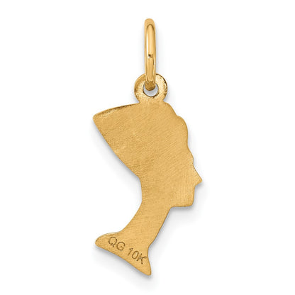 10k Solid Nefertiti Charm