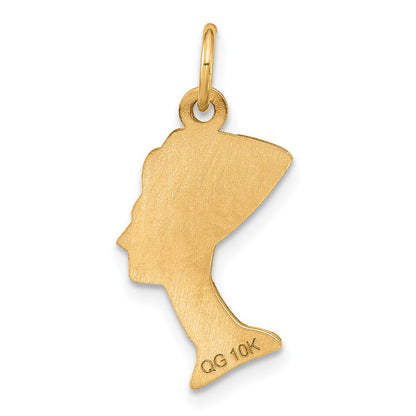 10K Nefertiti Pendant