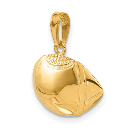 10K Football Profile Pendant