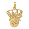 10K Swoosh Basketball and Net Pendant