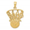 10K Swoosh Basketball and Net Pendant