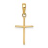 10K Polished Cross Pendant