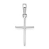 10K White Gold Polished Cross Pendant