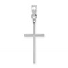 10K White Gold Polished Cross Pendant