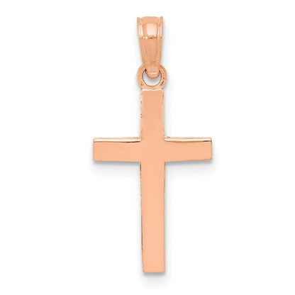 10k Rose Gold Polished Latin Cross Pendant