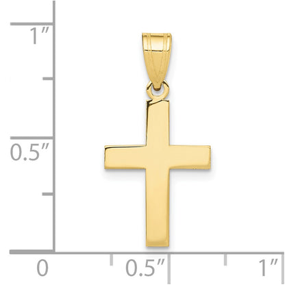 10k Polished Latin Cross Charm