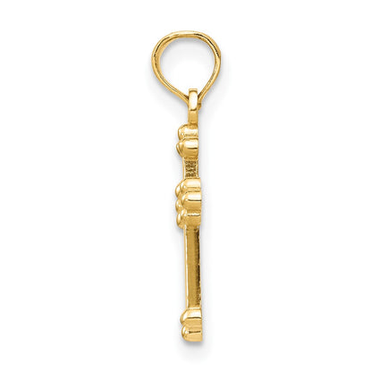 10K Small Budded Cross Charm