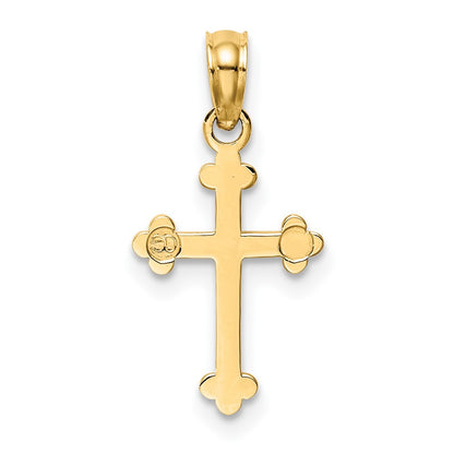 10K Small Budded Cross Charm