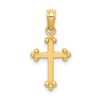 10K Small Budded Cross Charm