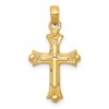 10k Budded Cross Charm