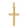 10K Textured Latin Cross Pendant