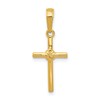10k Polished Cross Charm