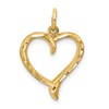 10k Cut-out Heart Charm
