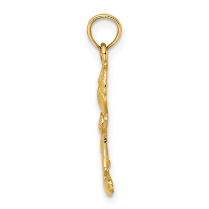 10k Playful Boy with Cut-Out Buttons Charm