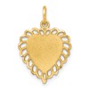 10k Scalloped Border Heart Charm