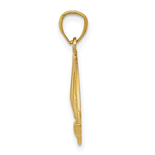 10k Sailboat Pendant