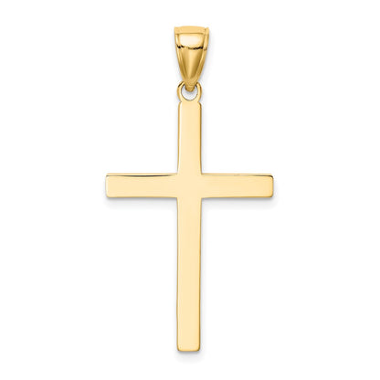 10k Polished Large Cross Pendant
