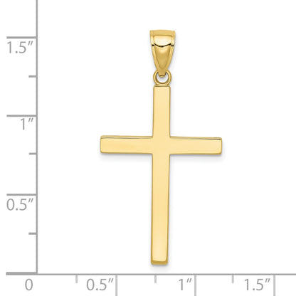 10k Polished Large Cross Pendant