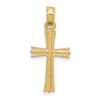 10K Textured Cross Pendant