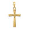 10K Diamond-cut X Center Cross Pendant