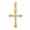 10K Cross with Triangle Tips Pendant