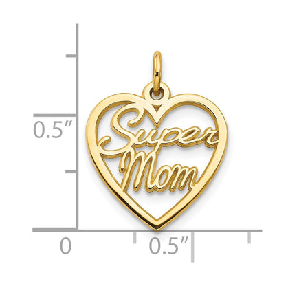 10K SUPER MOM in Heart Charm