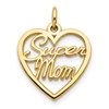10K SUPER MOM in Heart Charm