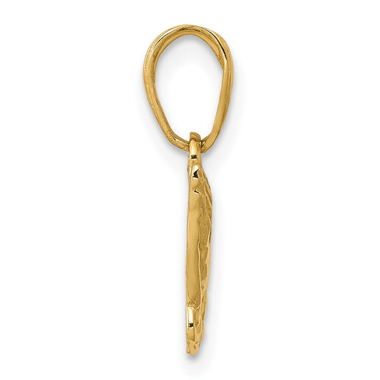 10K Polished Praying Hands Pendant