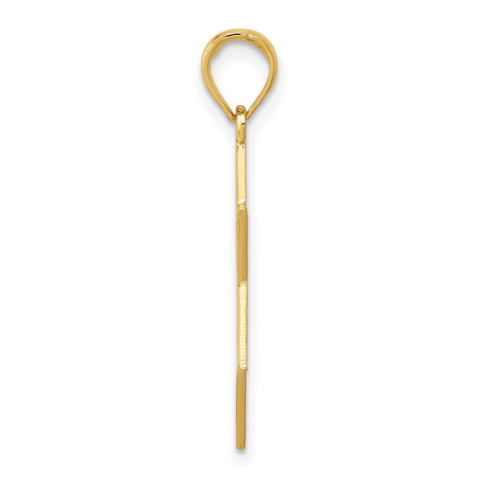 10K Star of David with Menorah Center Pendant