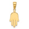 10K Solid Hamsa Pendant