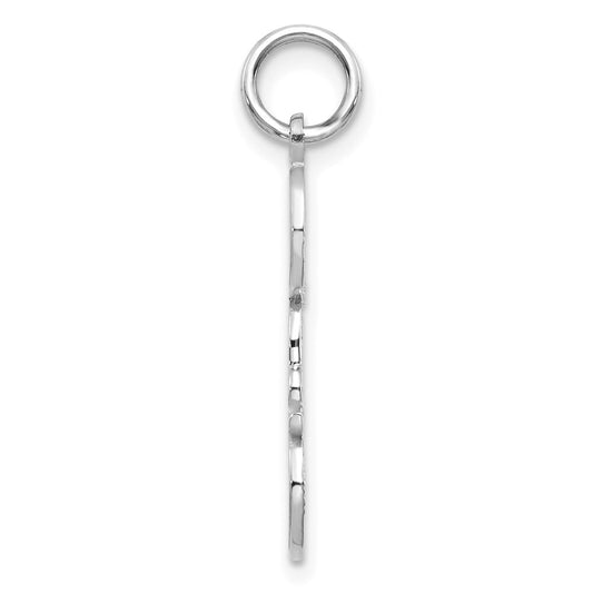 10K White Gold DAD Vertical Charm