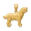10K Satin Diamond-cut Labrador Retriever Dog Pendant