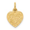 10K I LOVE YOU Heart Charm
