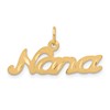 10K Satin Diamond-cut NANA Charm