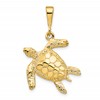 10k Swimming Sea Turtle Pendant