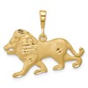 10k Satin Diamond-cut Lion Charm